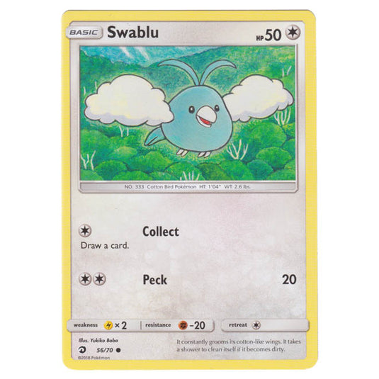 Pokemon - Sun & Moon - Dragon Majesty - Swablu - 56/70 Pokemon - Sun & Moon - Dragon Majesty - Swablu - 56/70
