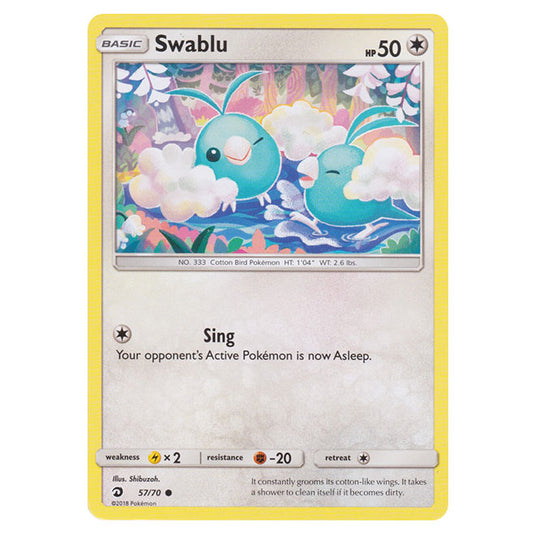 Pokemon - Sun & Moon - Dragon Majesty - Swablu - 57/70