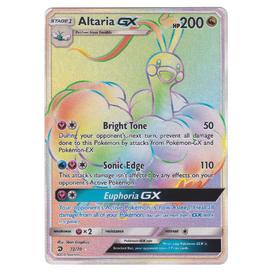 Pokemon - Sun & Moon - Dragon Majesty - Altaria-GX (Rainbow Rare) - 72/70