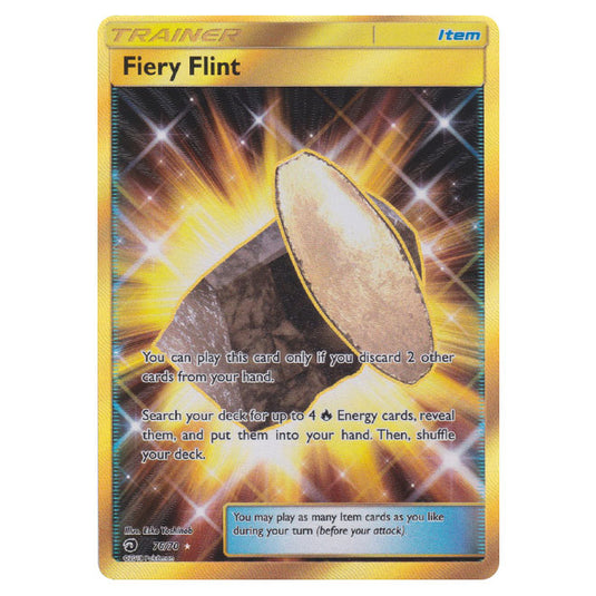 Pokemon - Sun & Moon - Dragon Majesty - Fiery Flint (Secret Rare) - 76/70