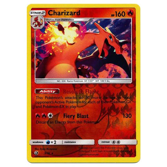 Pokemon - Sun & Moon - Dragon Majesty - Charizard (Reverse Holo) - 3/70