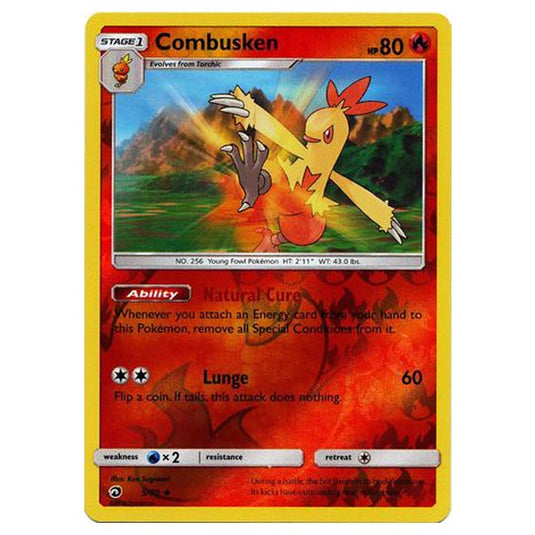 Pokemon - Sun & Moon - Dragon Majesty - Combusken (Reverse Holo) - 5/70