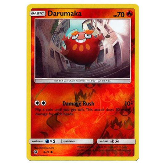 Pokemon - Sun & Moon - Dragon Majesty - Darumaka (Reverse Holo) - 8/70