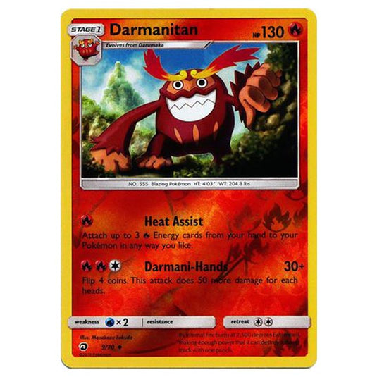 Pokemon - Sun & Moon - Dragon Majesty - Darmanitan (Reverse Holo) - 9/70