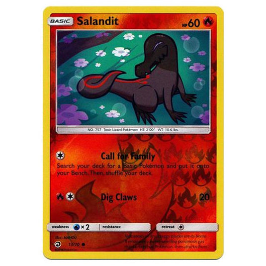 Pokemon - Sun & Moon - Dragon Majesty - Salandit (Reverse Holo) - 13/70