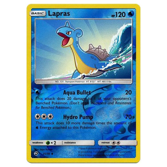 Pokemon - Sun & Moon - Dragon Majesty - Lapras (Reverse Holo) - 21/70