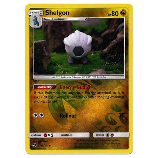 Pokemon - Sun & Moon - Dragon Majesty - Shelgon (Reverse Holo) - 43/70
