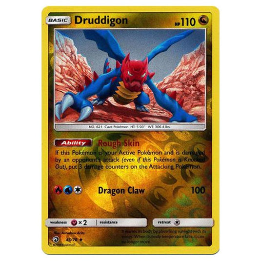Pokemon - Sun & Moon - Dragon Majesty - Druddigon (Reverse Holo)