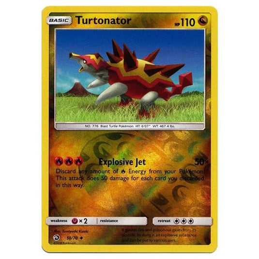 Pokemon - Sun & Moon - Dragon Majesty - Turtonator (Reverse Holo)