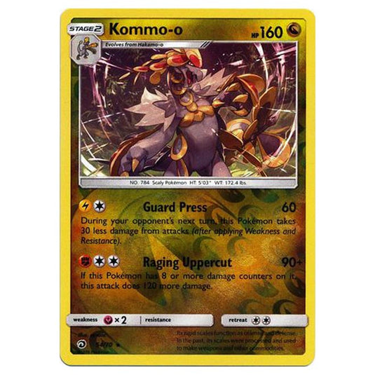 kommo-o pokemon card value Pokemon - Sun & Moon - Dragon Majesty - Kommo-o (Reverse Holo)