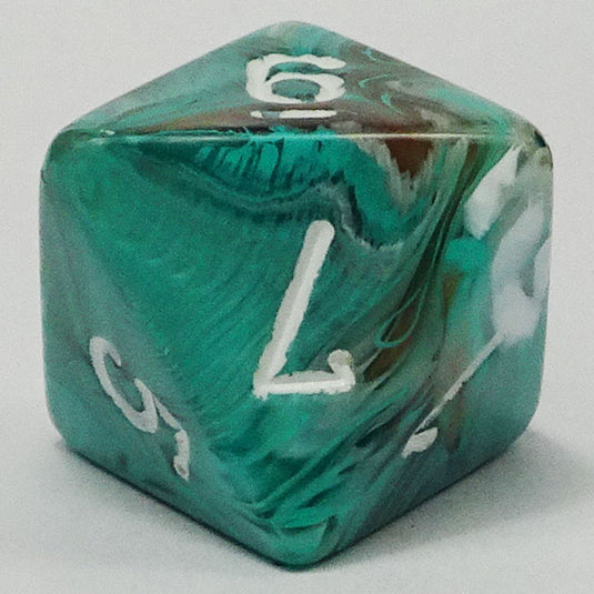 Chessex - Signature 16mm D8 - Marbel - Oxi Copper with White