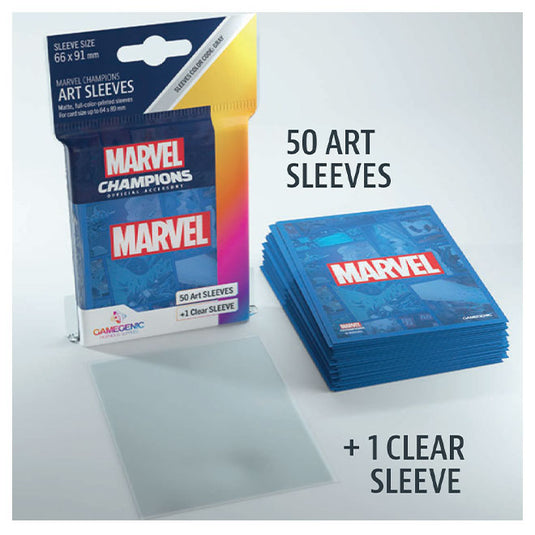 Gamegenic - Marvel Champions Art Sleeves - Marvel Blue (50+1 Sleeves)