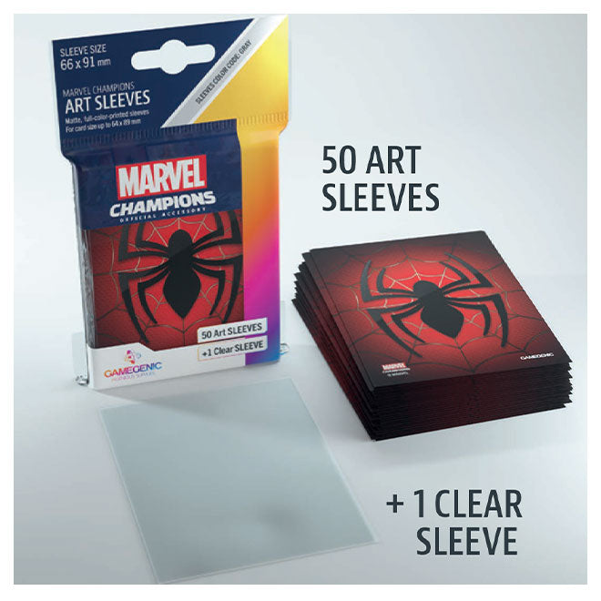 Gamegenic - Marvel Champions Art Sleeves - Spider-Man (50+1 Sleeves) Gamegenic - Marvel Champions Art Sleeves - Spider-Man (50+1 Sleeves)