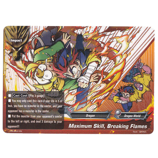 Future Card Buddyfight Promotional Card PR-0021 Maximum Skill, Breaking Flames