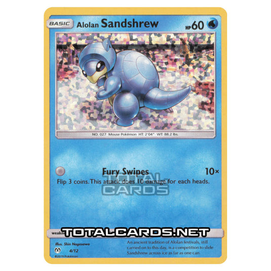 Pokemon - McDonalds 2020 Promo Card - Alolan Sandslash 4/12 Pokemon - McDonalds 2020 Promo Card - Alolan Sandslash 4/12