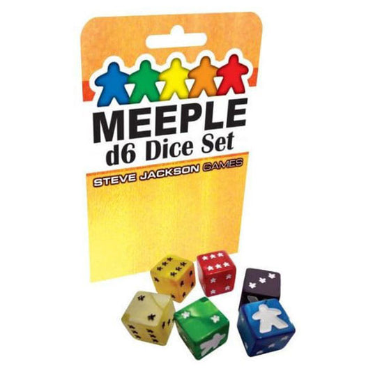 Meeple d6 Dice Set - Blue