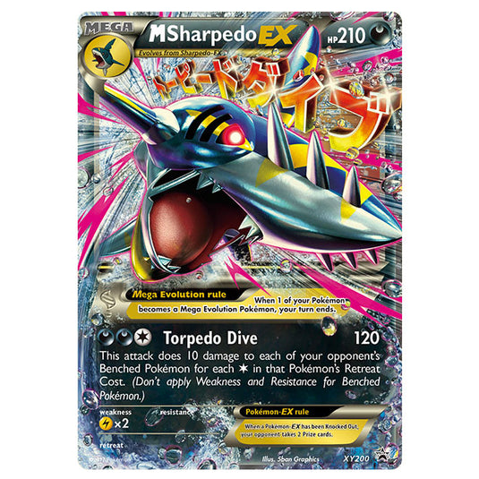 Pokemon - XY - XY Black Star Promos - M Sharpedo EX - XY200