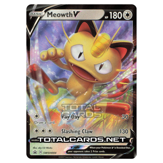 Pokemon - Sword & Shield - SWSH Black Star Promos - Meowth V - SWSH004