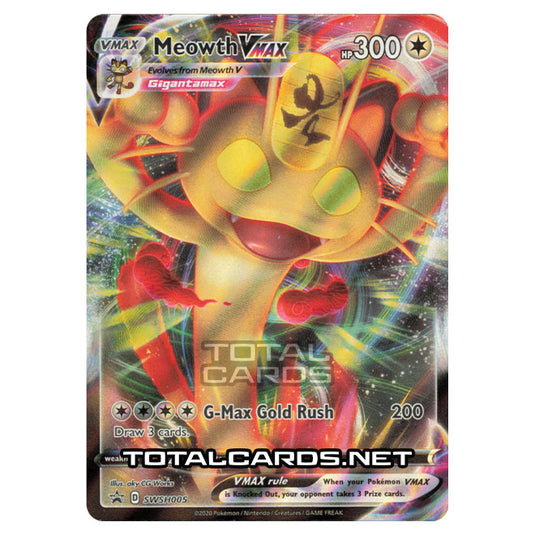 Pokemon - Sword & Shield - SWSH Black Star Promos - Meowth VMAX - SWSH005