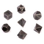 Chessex - Specialty Dice Sets - Solid Metal 7 dice set - Dark Metal