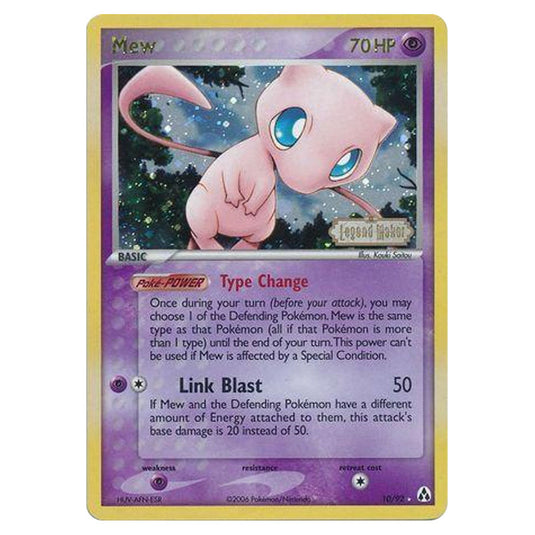 Pokemon - EX Series - Legend Maker - Mew - 10/92 (Reverse Holo)