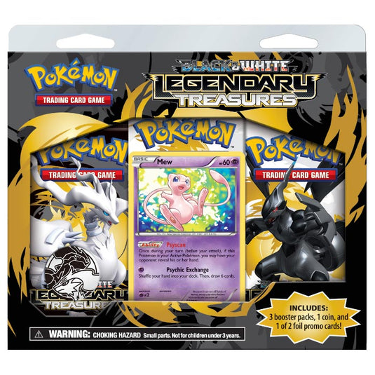 Pokemon - Black & White - Legendary Treasures - 3 Pack Blister - Mew Promo