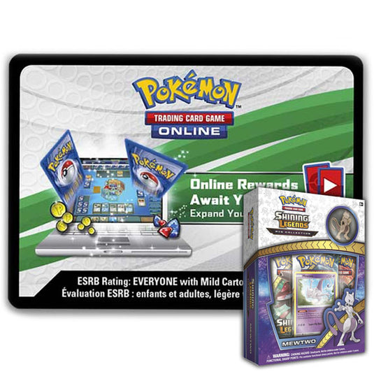 Pokemon - Shining Legends - Mewtwo Pin Collection - Online Code Card