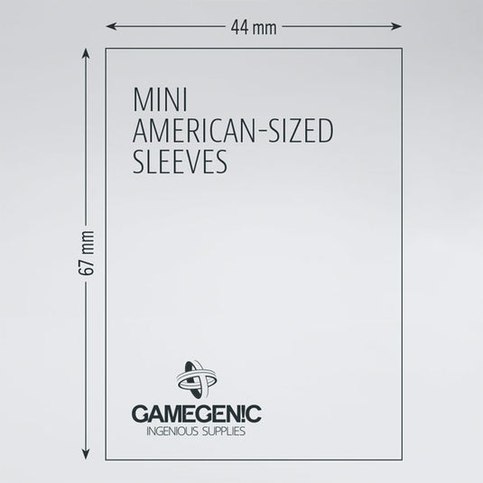 Gamegenic - PRIME Mini American-Sized Sleeves 44 x 67 mm - Clear (50 Sleeves)