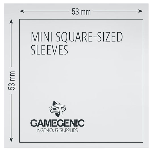 Gamegenic - MATTE Mini Square-Sized Sleeves 53 x 53 mm- Clear (50 Sleeves)