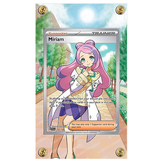 KantoForge - Extended Artwork Protective Card Display Case - Pokemon - Scarlet & Violet - Base Set - Miriam - 238/198