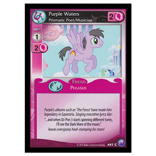 MLP - Canterlot Nights - Purple Waters, Prismatic Poet/Musician - 41/203