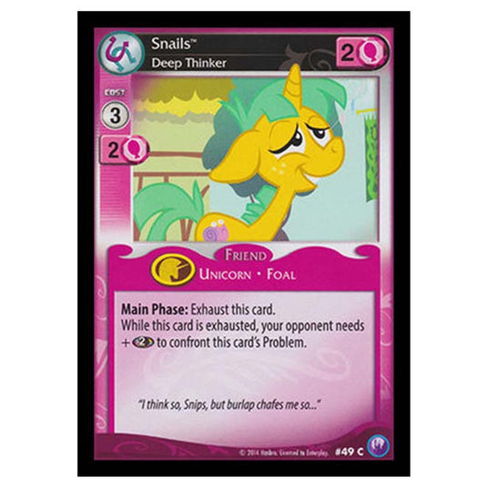 MLP - Canterlot Nights - Snails, Deep Thinker - 49/203