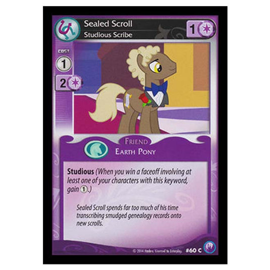 MLP - Canterlot Nights - Sealed Scroll, Studious Scribe - 60/203