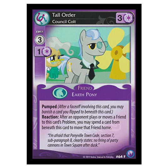 MLP - Canterlot Nights - Tall Order, Council Colt - 64/203