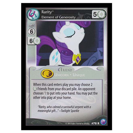 MLP - Canterlot Nights - Rarity, Element of Generosity - 78/203