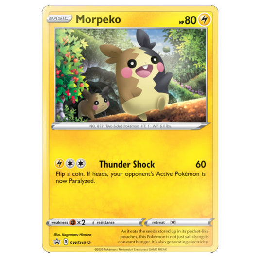 Pokemon - Sword & Shield - SWSH Black Star Promos - Morpeko - SWSH012 Pokemon - Sword & Shield - SWSH Black Star Promos - Morpeko - SWSH012