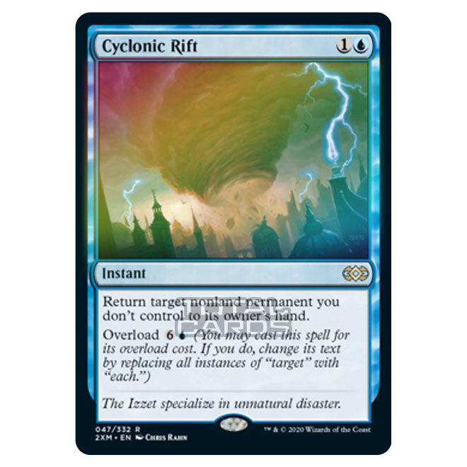 Cyclonic Rift Ruling Mtg Magic The Gathering - Double Masters - Cyclonic Rift - 47/384 (Foil)