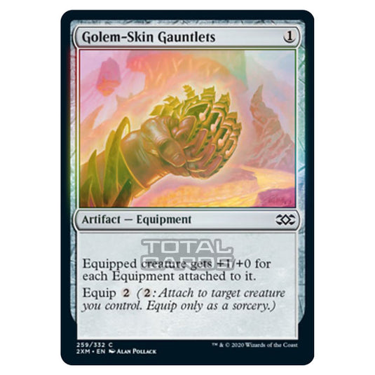 Magic The Gathering - Double Masters - Golem-Skin Gauntlets - 259/384 (Foil)