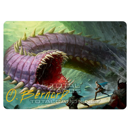 Magic The Gathering - Adventures in the Forgotten Realms - Art Series - Purple Worm  - 3/81 (Signed)