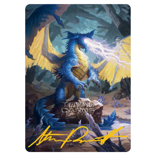 Magic The Gathering - Adventures in the Forgotten Realms - Art Series - Blue Dragon  - 73/81 (Signed)