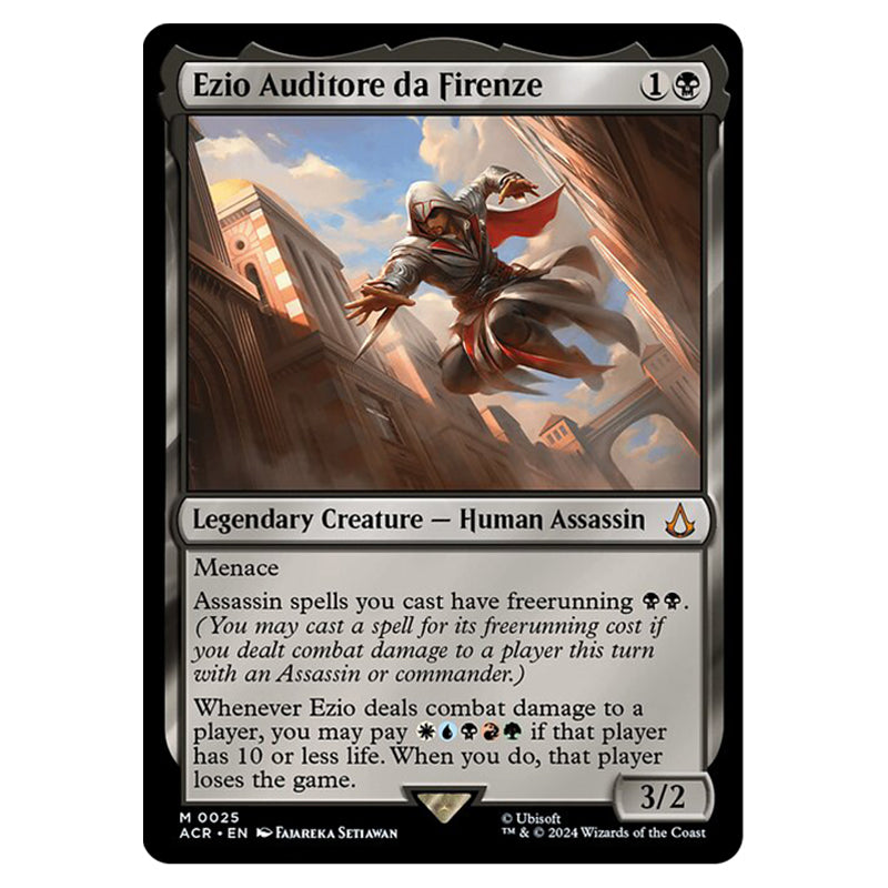 mtg ezio card Auditore da Firenze Art Assassins Creed (ACR) #25 Illustrated by Fajareka Setiawan Magic How To Build A Ezio