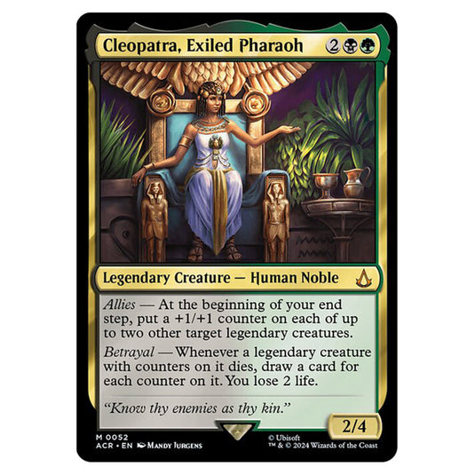 Magic The Gathering - Universes Beyond - Assassin's Creed - Cleopatra, Exiled Pharaoh - 0052