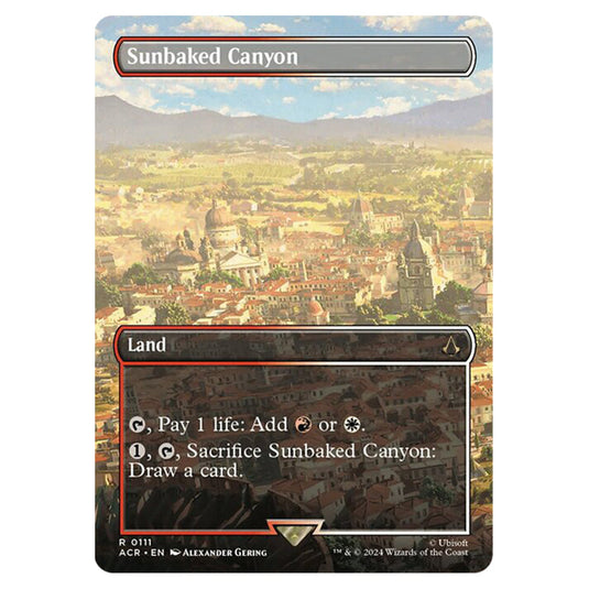 Magic The Gathering - Universes Beyond - Assassin's Creed - Sunbaked Canyon (Scene Card) - 0111