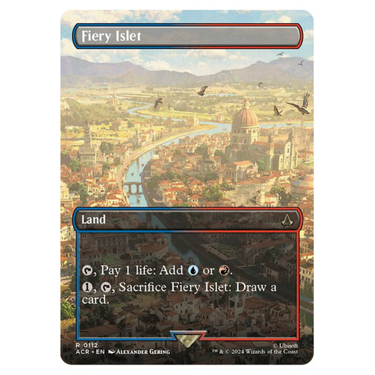 Magic The Gathering - Universes Beyond - Assassin's Creed - Fiery Islet (Scene Card) - 0112