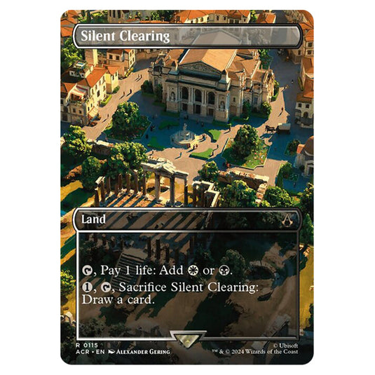 Magic The Gathering - Universes Beyond - Assassin's Creed - Silent Clearing (Scene Card) - 0115