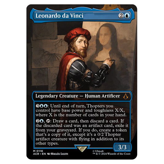 Magic The Gathering - Universes Beyond - Assassin's Creed - Leonardo da Vinci (Borderless Card) - 0118