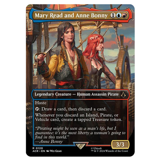 Magic The Gathering - Universes Beyond - Assassin's Creed - Mary Read and Anne Bonny (Borderless Card) - 0120