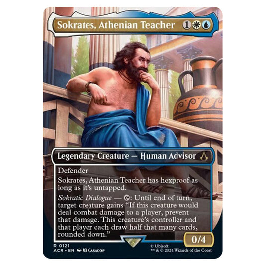 Magic The Gathering - Universes Beyond - Assassin's Creed - Sokrates, Athenian Teacher (Borderless Card) - 0121