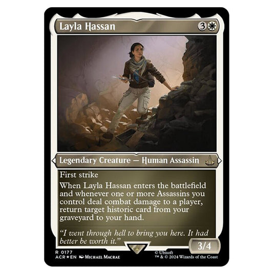 Magic The Gathering - Universes Beyond - Assassin's Creed - Layla Hassan (Etched Foil) - 0177