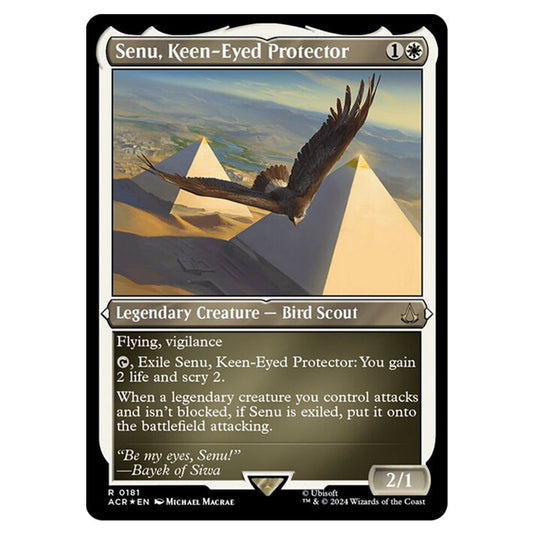 Magic The Gathering - Universes Beyond - Assassin's Creed - Senu, Keen-Eyed Protector (Etched Foil) - 0181